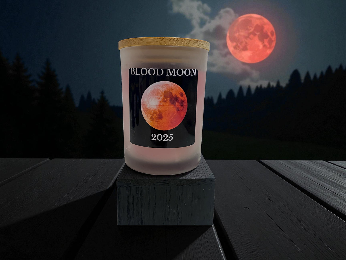 Blood Moon Intention Candle – Transformation, Shadow Work  (10 oz)