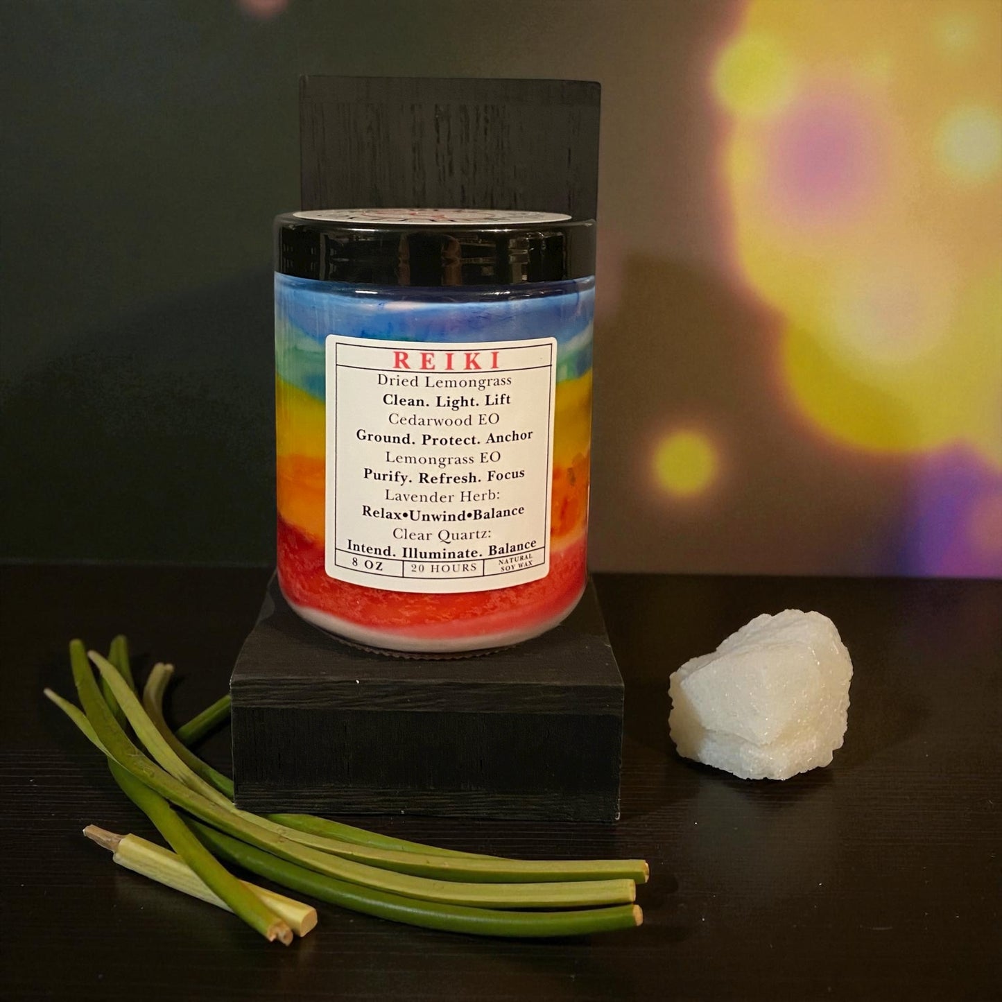 Reiki Candle – Energy Alignment for Practitioners & Self-Care (8 oz Premium Candle)