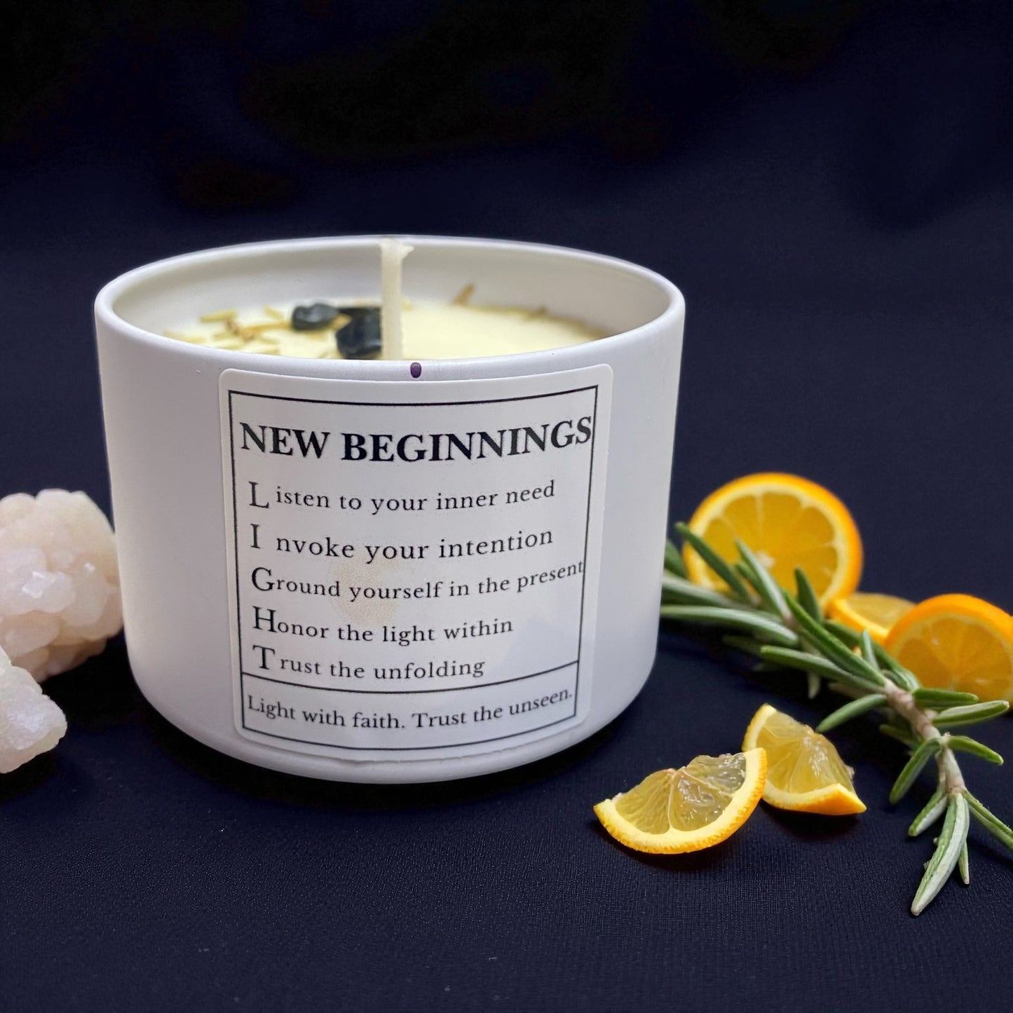 New Beginnings Candle – Intention, Renewal & Fresh Energy (4 oz)