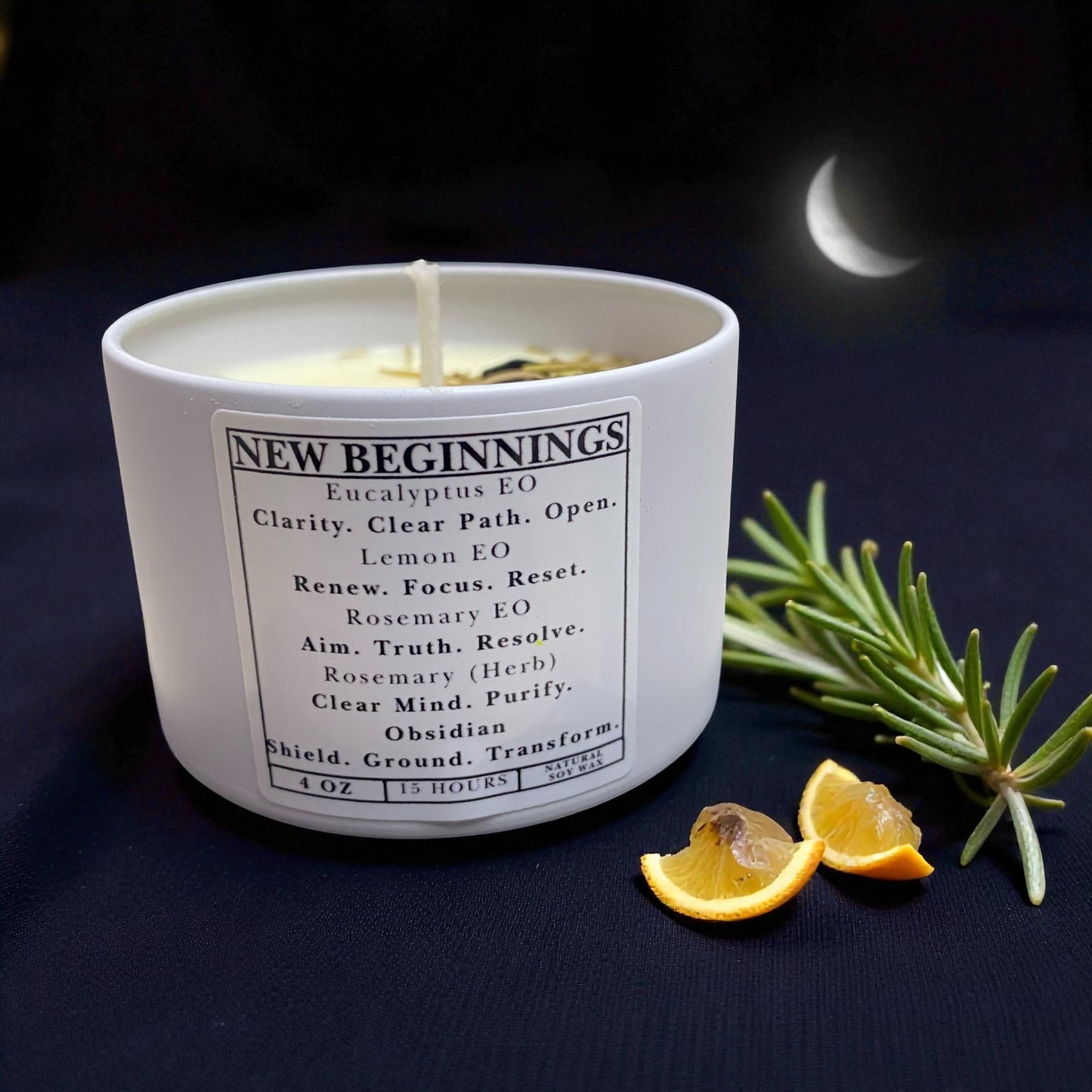New Beginnings Candle – Intention, Renewal & Fresh Energy (4 oz)